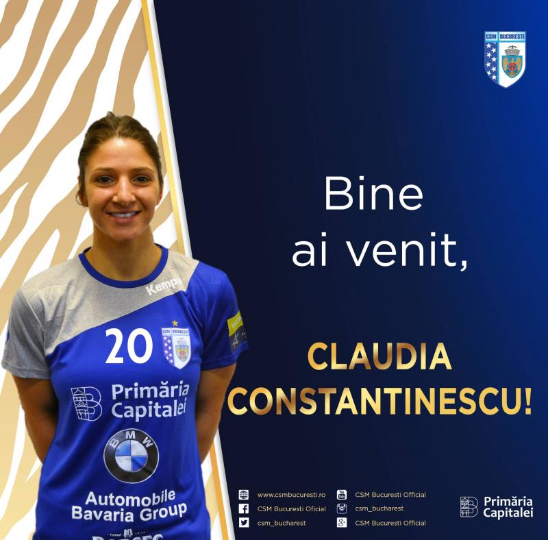 CSM Bucuresti i-a gasit inlocuitoare accidentatei Cristina Neagu: olteanca din Balș Claudia Constantinescu