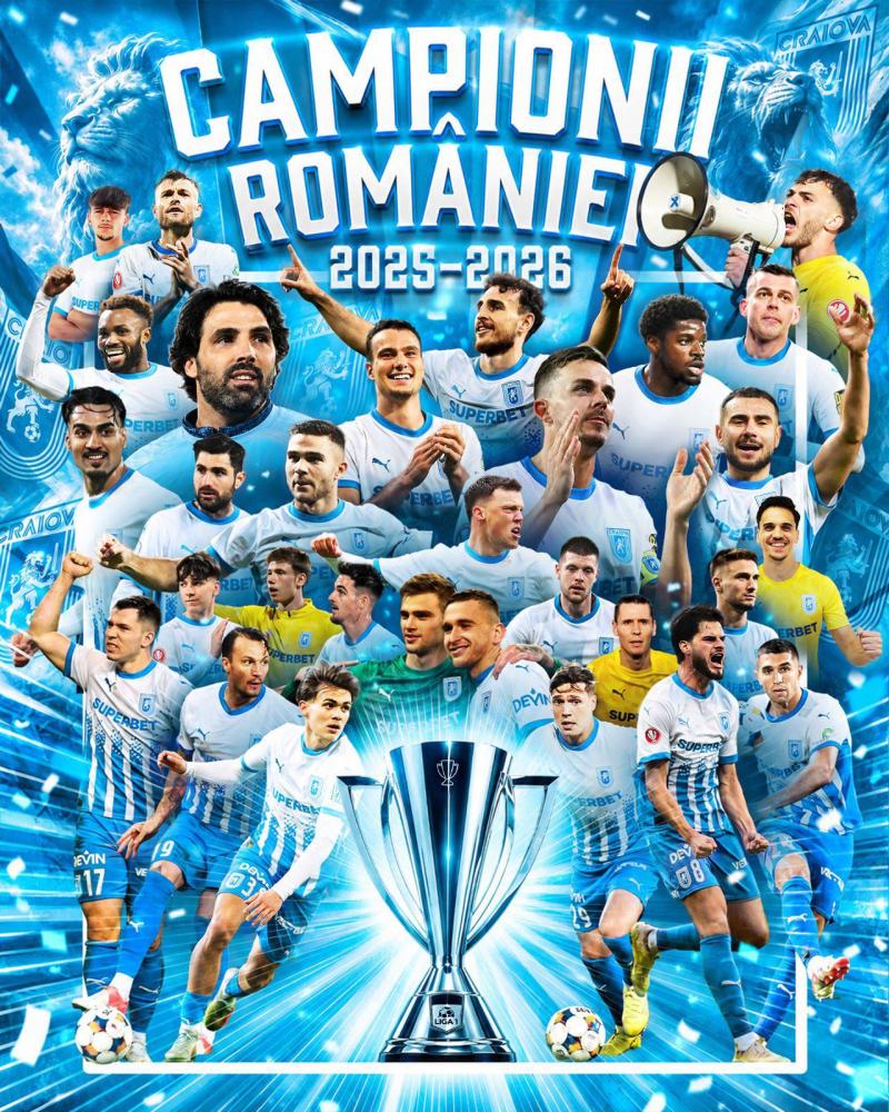 Universitatea Craiova, campioana României după un festival de goluri cu U Cluj-Napoca!