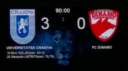 Craiova demoleaza pe dinamo, 1-0, 2-0, 3-0